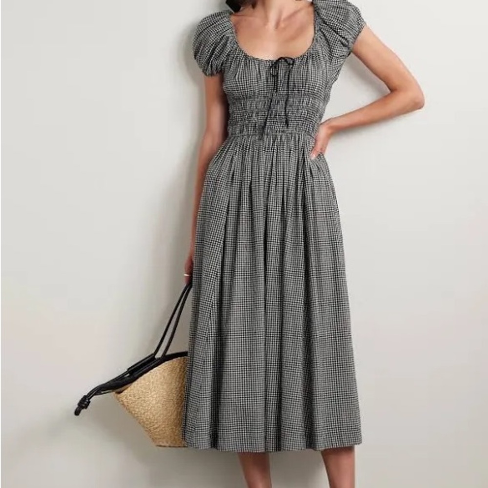 Dôen Quinn Black and White Gingham Dress